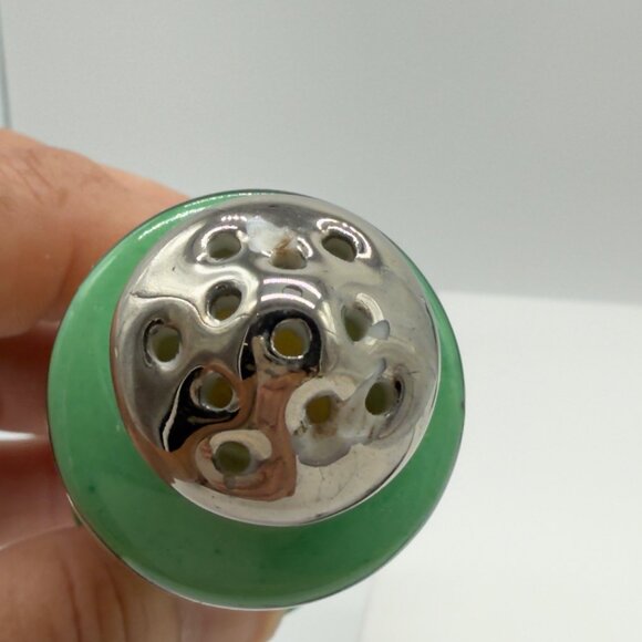 Vintage Hand-Painted Japanese Salt & Pepper Shakers Floral Design ** READ ** - Picture 7 of 10